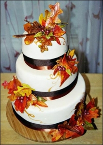 Осенние свадебные торты